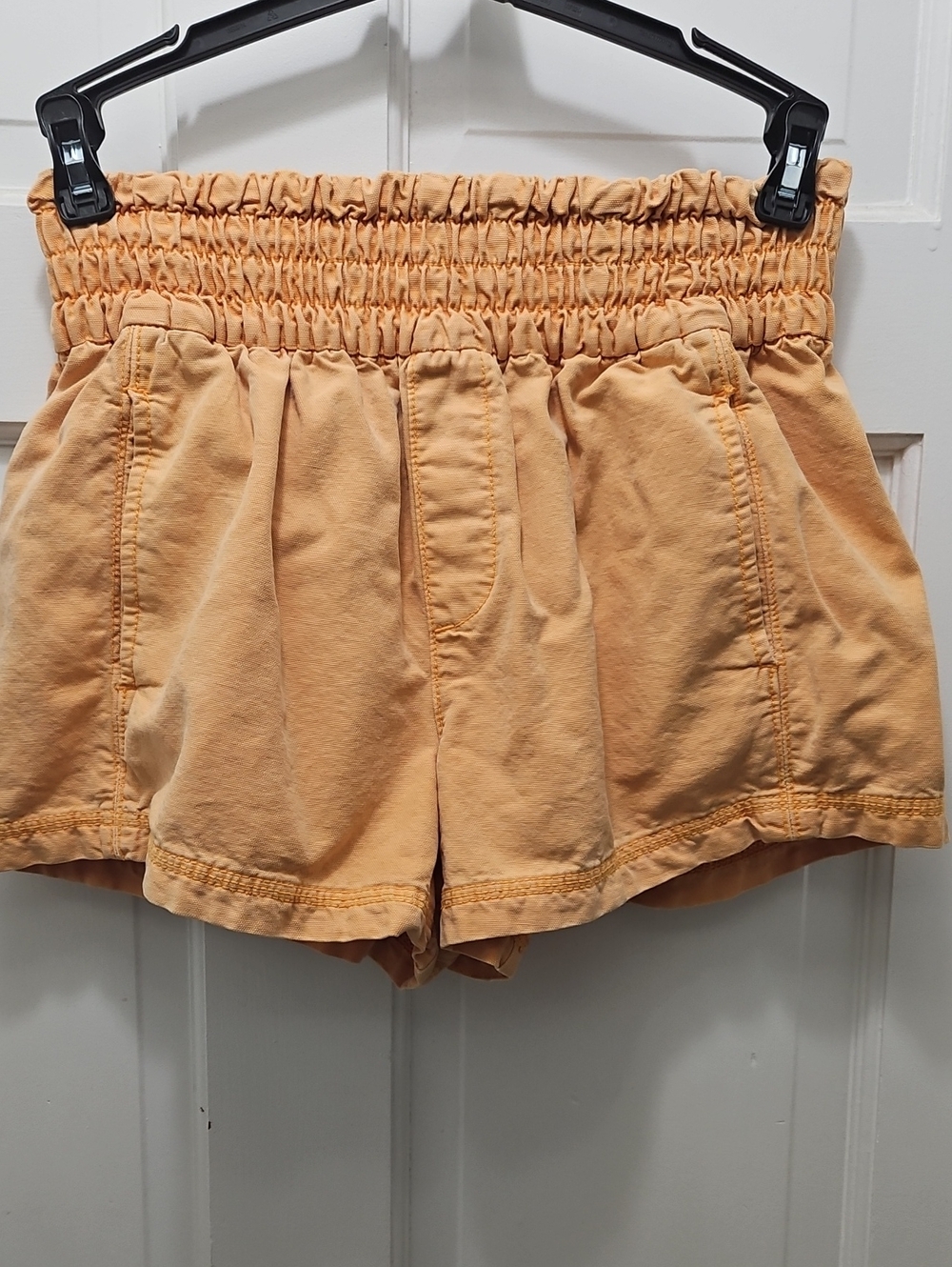 Aerie Women's Elastic-Waist Light Orange  Shorts Size S Cotton/ Lyocel Blend
